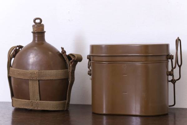日本軍 戦時中 水筒 陶器製